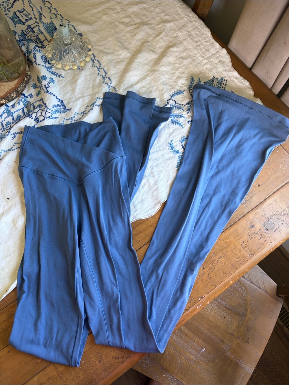 aerie High-Waist Flare Leggings — Slate Blue